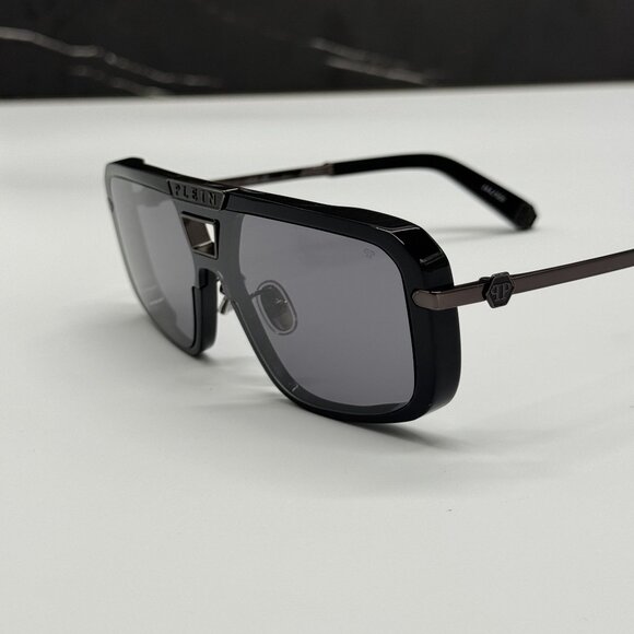 NEW PHILIPP PLEIN SPP008M 700X BLACK MEN SUNGLASSES - Picture 5 of 11